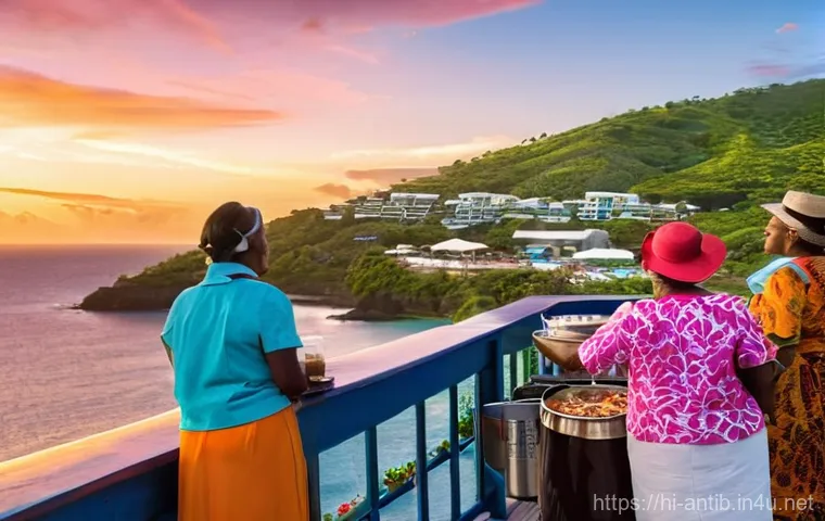 앤티가 바부다 가는 방법 - **Prompt 1: Welcoming Caribbean Arrival**
    A vibrant, sun-drenched scene at a pristine white-sand...