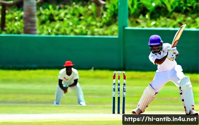 앤티가 바부다 크리켓 팀 - A vibrant cricket scene showcasing young players from Antigua and Barbuda&rsquo;s national team practicing...