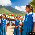 앤티가 바부다 현지 언어 - A vibrant cultural festival scene in Antigua and Barbuda featuring local people dressed in colorful ...